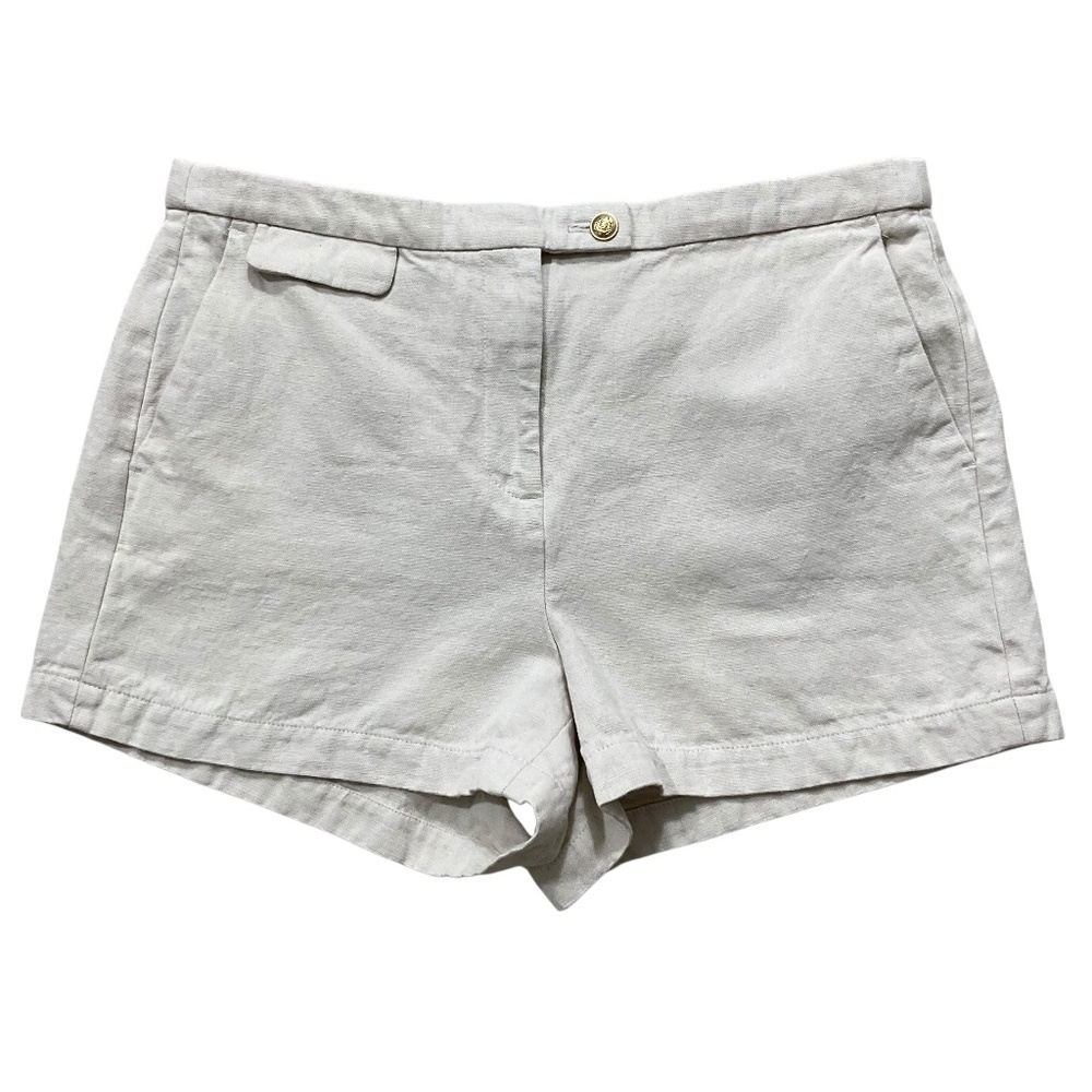 J Crew 3” Suit Shorts Textured Linen Blend Womens Size 10 - Picture 1 of 7